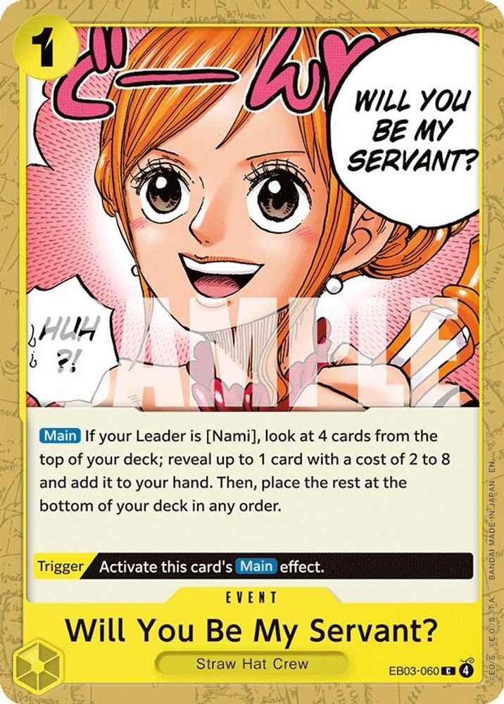 Will You Be My Servant? EB03-060 Extra Booster: One Piece Heroines Edition One Piece NM