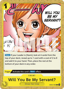 Will You Be My Servant? EB03-060 Extra Booster: One Piece Heroines Edition One Piece NM