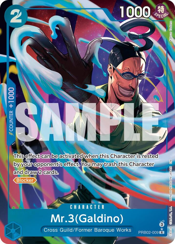 Mr.3(Galdino) (Alternate Art) PRB02-009 Premium Booster -The Best- Vol. 2 One Piece Foil NM