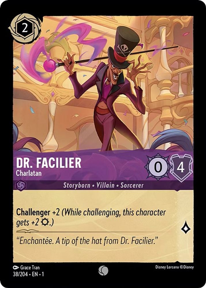 Dr. Facilier - Charlatan 38/204 Common The First Chapter Lorcana Near Mint