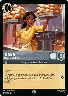 Tiana - Diligent Waitress 179/204 Common Fabled Lorcana Near Mint