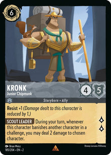 Kronk - Junior Chipmunk 185/204 Rare Rise of the Floodborn Lorcana Near Mint