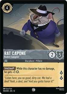 Rat Capone - Rodent Gangster 183/204 Common Wilds Unknown Lorcana Near Mint