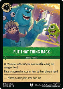 Put That Thing Back 103/204 Uncommon Attack of the Vine! Lorcana Near Mint