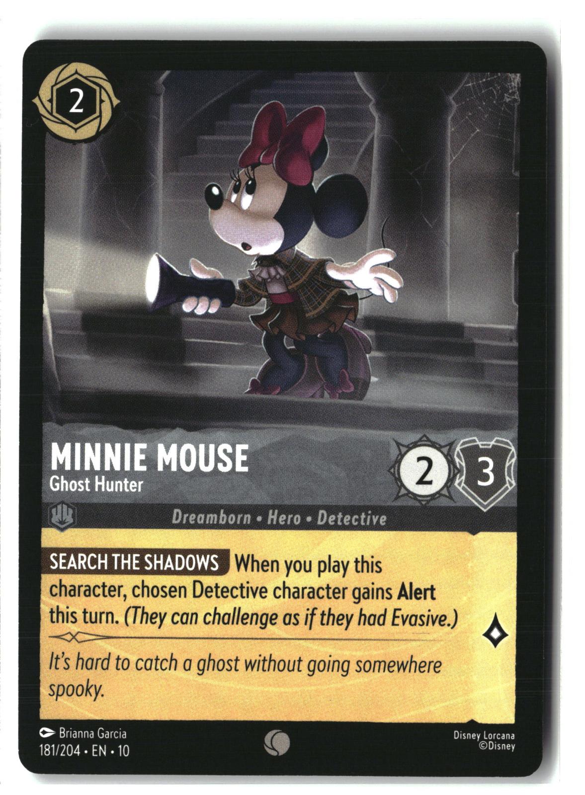 Minnie Mouse - Ghost Hunter 181/204 Common Whispers in the Well Lorcana LP