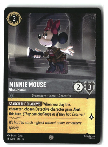 Minnie Mouse - Ghost Hunter 181/204 Common Whispers in the Well Lorcana LP