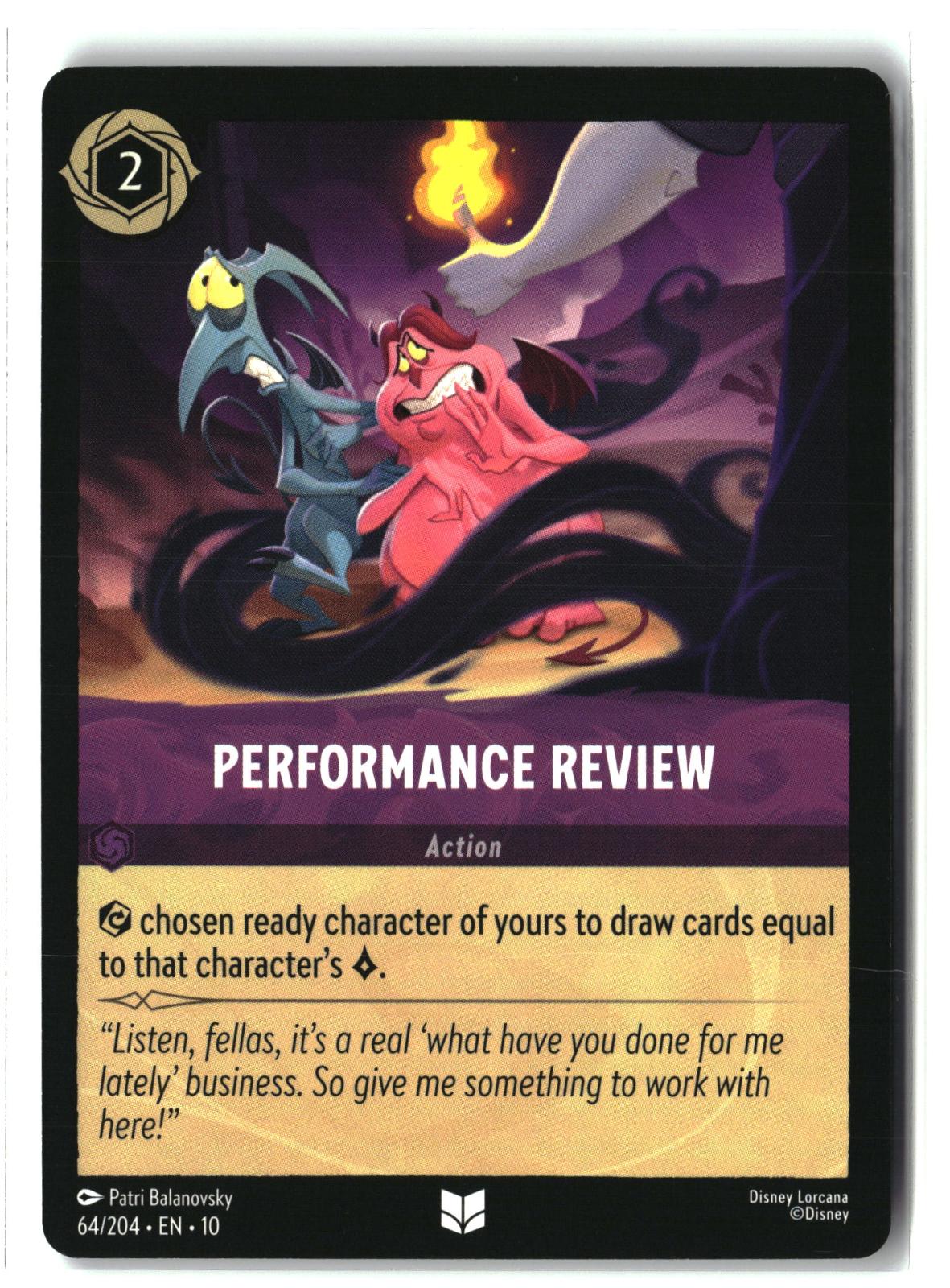Performance Review 64/204 Uncommon Whispers in the Well Lorcana Lightly Played