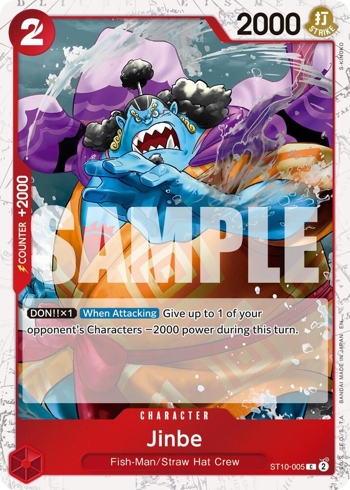 Jinbe (Pirate Foil) ST10-005 Premium Booster -The Best- Vol. 2 One Piece NM