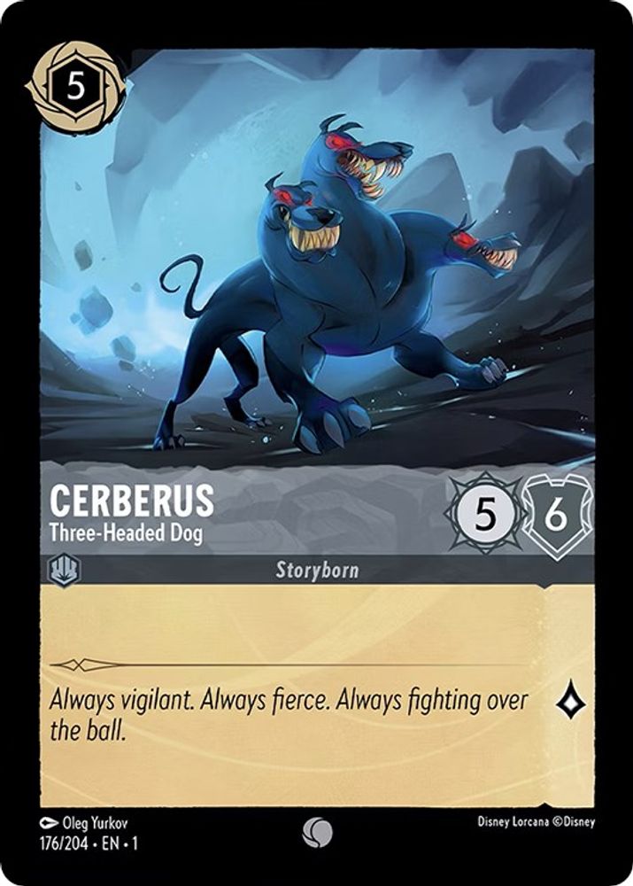 Cerberus - Three-Headed Dog 176/204 Common The First Chapter Lorcana Near Mint