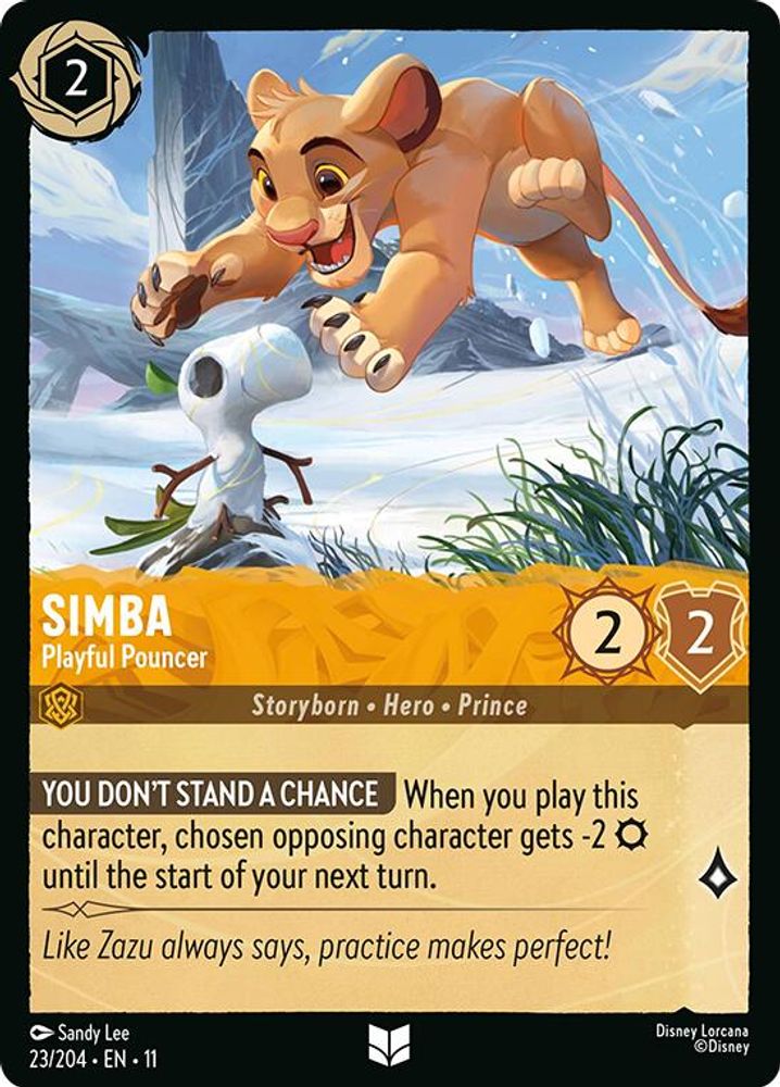Simba - Playful Pouncer 23/204 Uncommon Winterspell Lorcana Near Mint