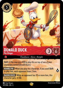 Donald Duck - Pie Slinger 107/204 Legendary Shimmering Skies Lorcana Near Mint