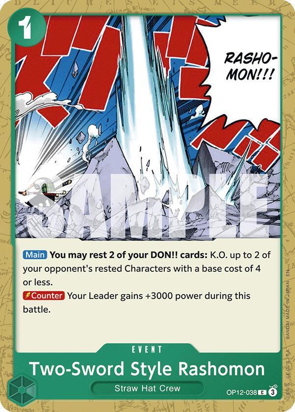 Two-Sword Style Rashomon OP12-038 Common Legacy of the Master One Piece NM