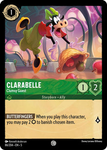 Clarabelle - Clumsy Guest 86/204 Common Shimmering Skies Lorcana Near Mint