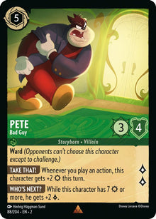 Pete - Bad Guy 88/204 Rare Rise of the Floodborn Lorcana Near Mint