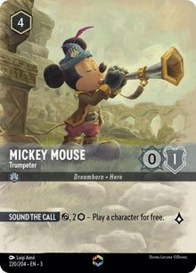 Mickey Mouse - Trumpeter (Enchanted) 220/204 Into the Inklands Lorcana Holo NM