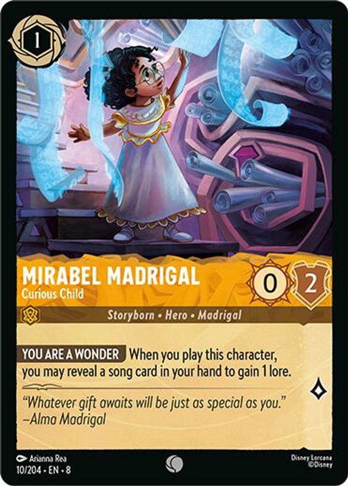 Mirabel Madrigal - Curious Child 10/204 Common Reign of Jafar Lorcana Near Mint