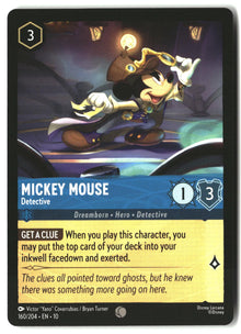 Mickey Mouse - Detective 160/204 Common Whispers in the Well Lorcana LP