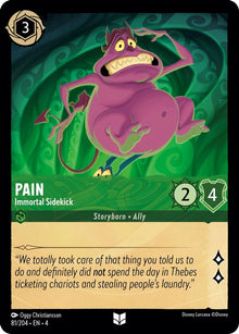 Pain - Immortal Sidekick 81/204 Uncommon Ursula's Return Lorcana Near Mint