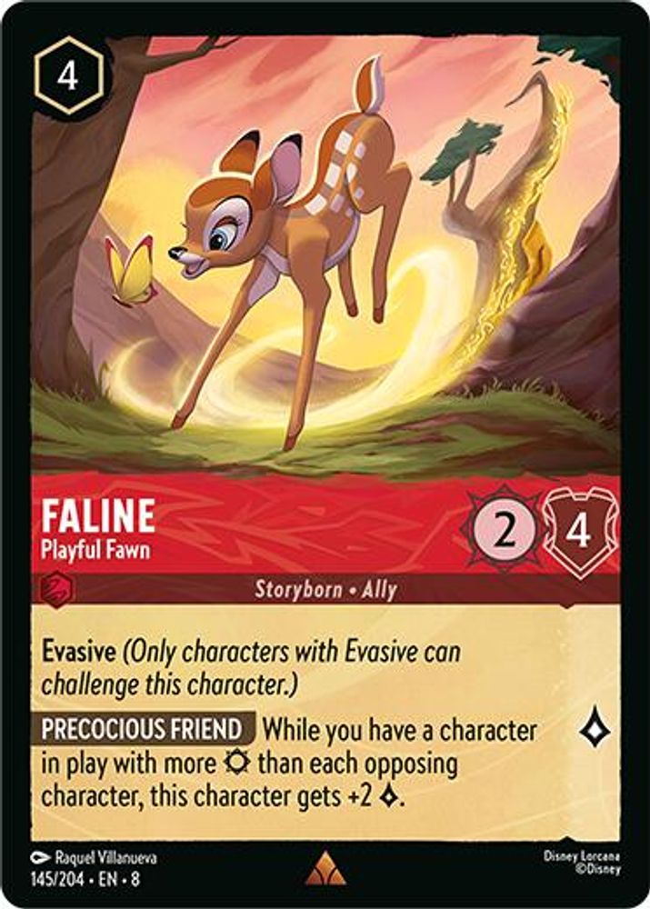 Faline - Playful Fawn 145/204 Rare Reign of Jafar Lorcana Near Mint
