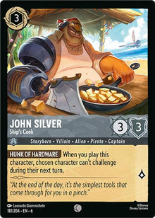 John Silver - Ship's Cook 181/204 Common Azurite Sea Lorcana Near Mint