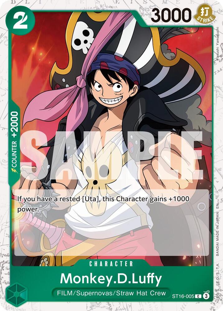 Monkey.D.Luffy (Pirate Foil) ST16-005 Premium Booster -The Best- Vol. 2 One Piece NM