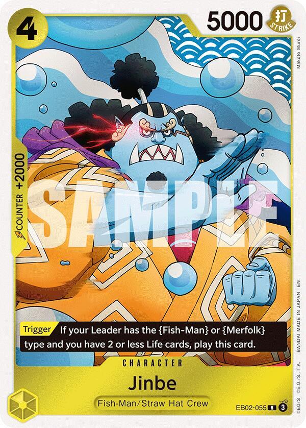 Jinbe EB02-055 Rare Extra Booster: Anime 25th Collection One Piece Foil NM