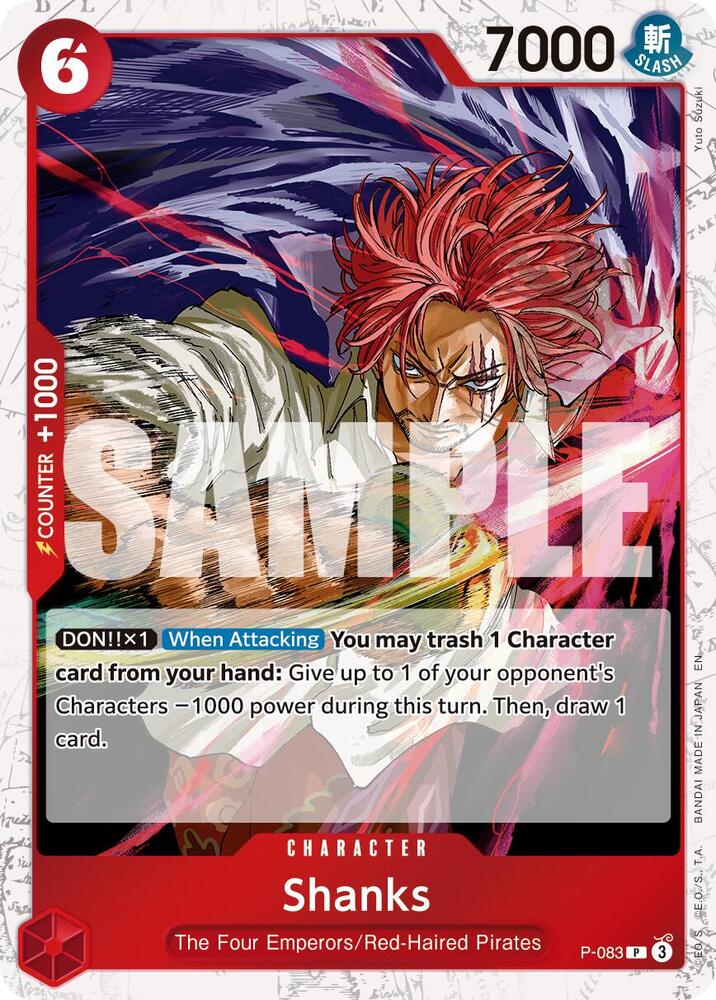 Shanks (Pirate Foil) P-083 Promo Premium Booster -The Best- Vol. 2 One Piece NM