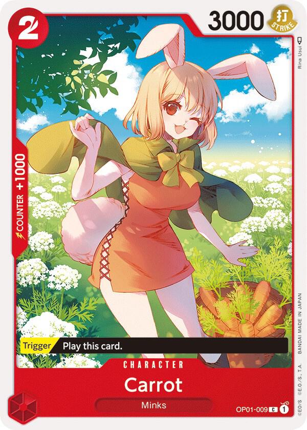 Carrot OP01-009 Common Romance Dawn One Piece Near Mint