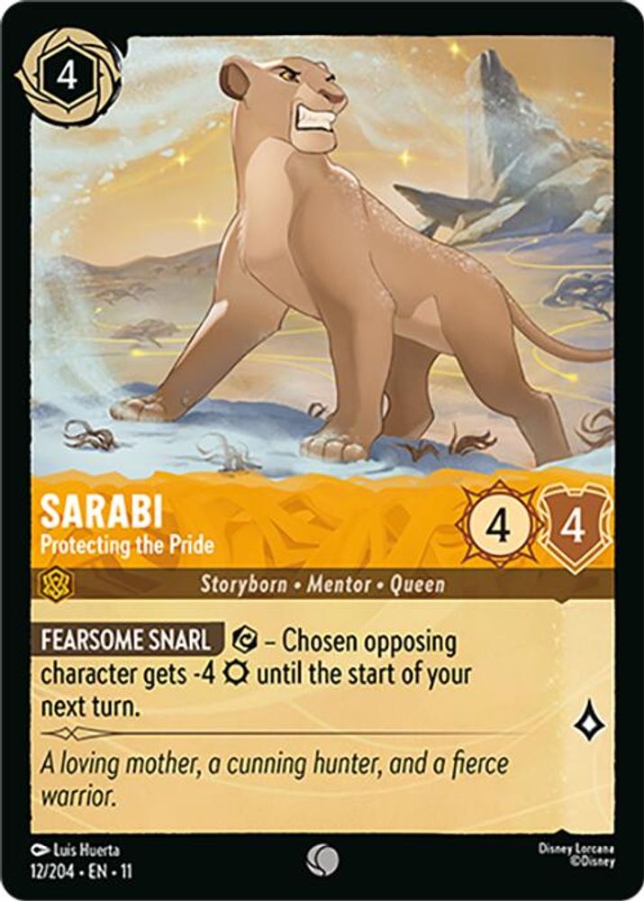 Sarabi - Protecting the Pride 12/204 Common Winterspell Lorcana Near Mint