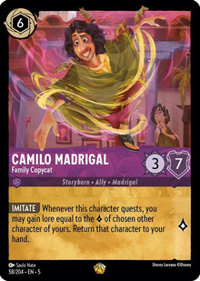 Camilo Madrigal - Family Copycat 58/204 Legendary Shimmering Skies Lorcana NM