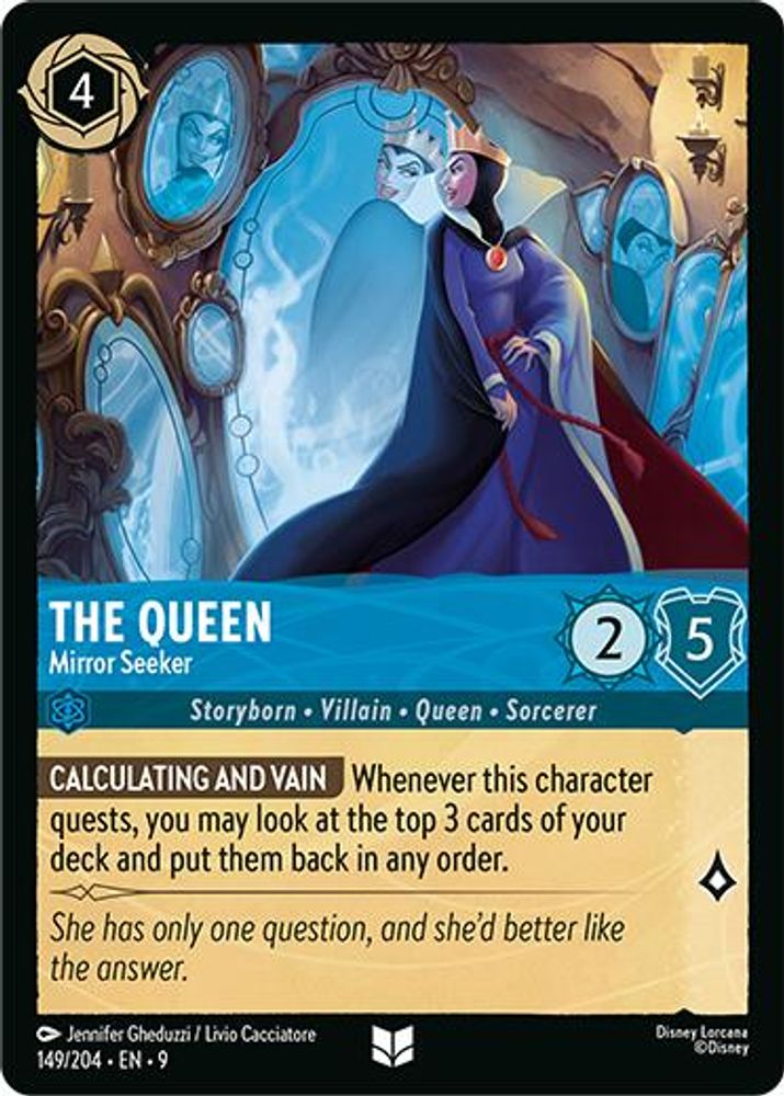 The Queen - Mirror Seeker 149/204 Uncommon Fabled Lorcana Near Mint