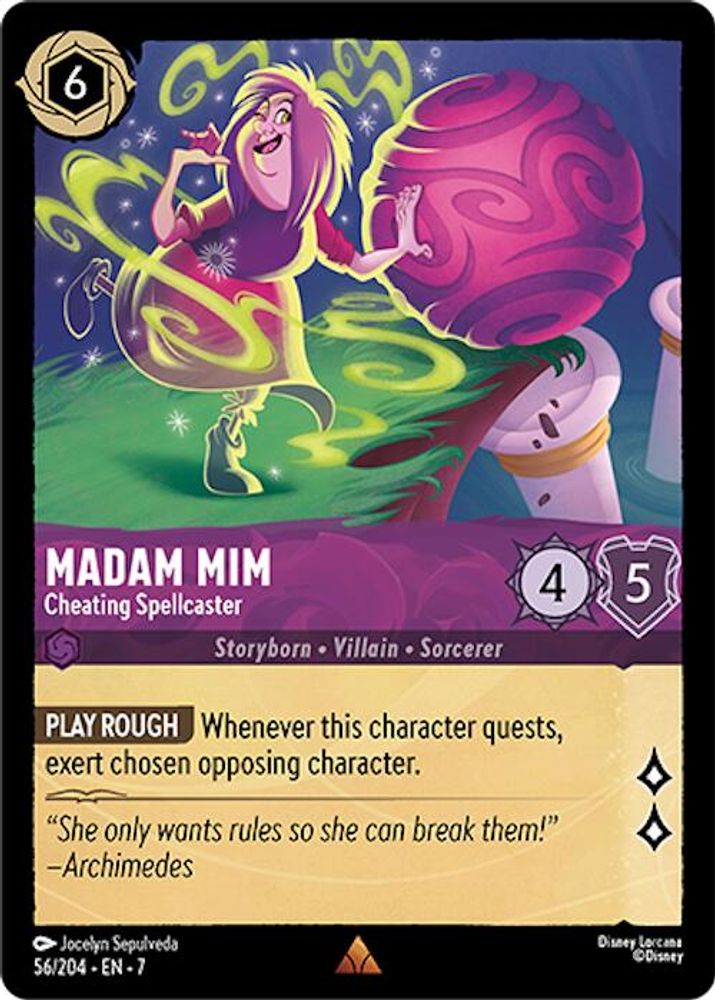 Madam Mim - Cheating Spellcaster 56/204 Rare Archazia's Island Lorcana Near Mint