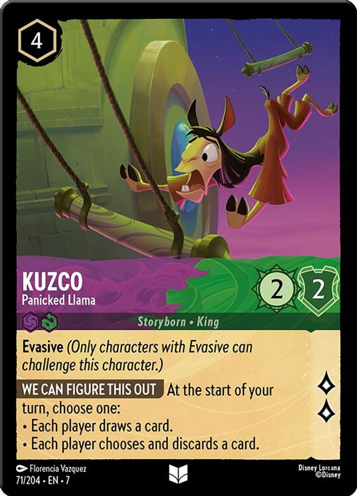 Kuzco - Panicked Llama 71/204 Uncommon Archazia's Island Lorcana Near Mint
