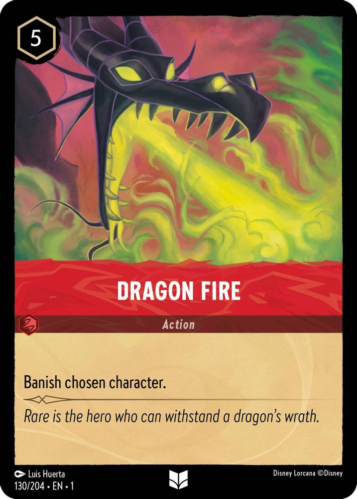 Dragon Fire 130/204 Uncommon The First Chapter Lorcana Near Mint