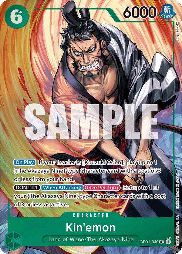 Kin'emon (Parallel) OP01-040 Super Rare Romance Dawn One Piece Foil Near Mint