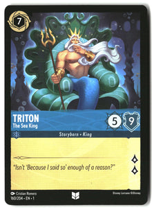 Triton - The Sea King 160/204 Uncommon The First Chapter Lorcana Lightly Played