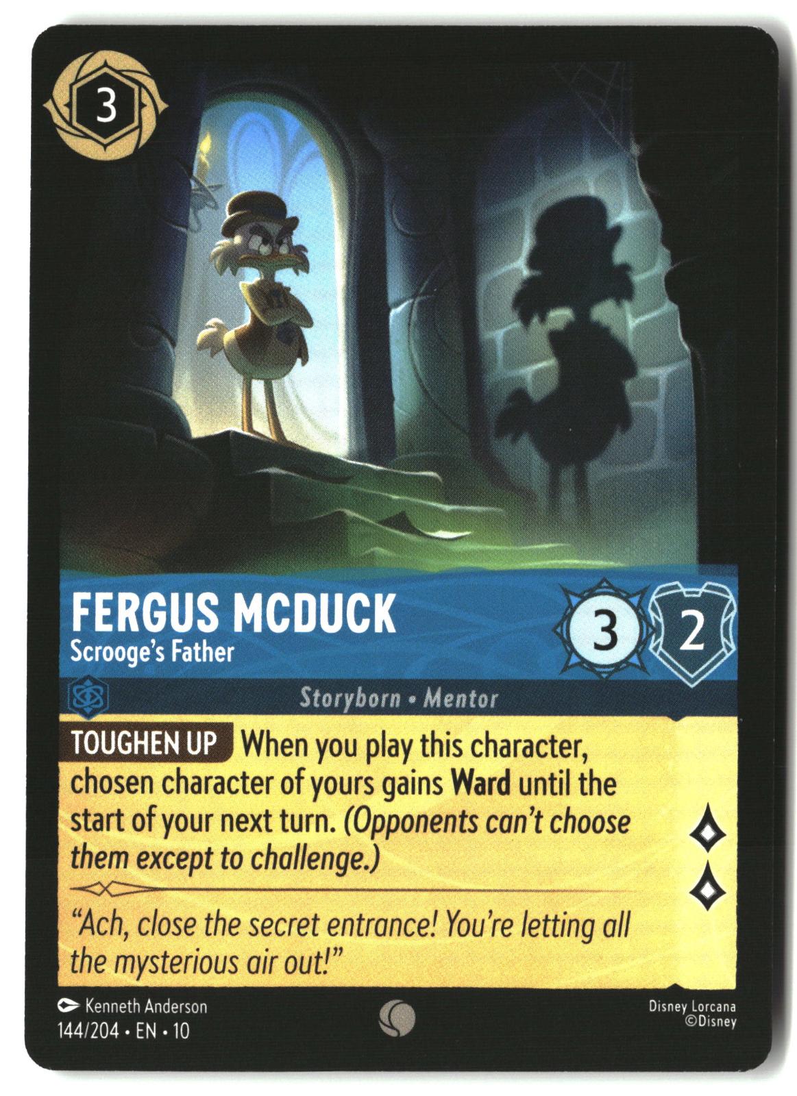 Fergus McDuck - Scrooge's Father 144/204 Common Whispers in the Well Lorcana LP
