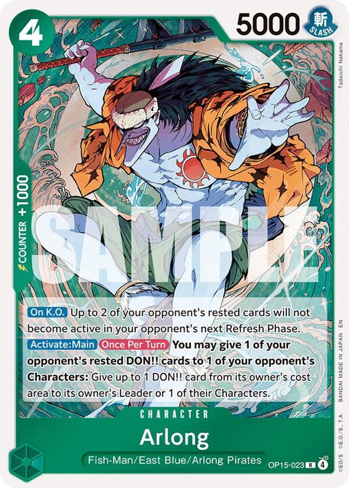 Arlong OP15-023 Rare Adventure on Kami's Island One Piece Foil Near Mint