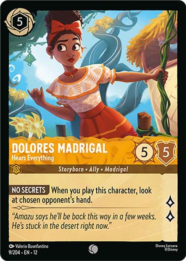 Dolores Madrigal - Hears Everything 9/204 Common Wilds Unknown Lorcana Near Mint