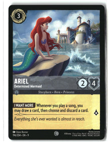 Ariel - Determined Mermaid 196/204 Common Fabled Lorcana Lightly Played