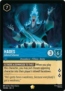 Hades - Infernal Schemer 151/204 Legendary Fabled Lorcana Near Mint