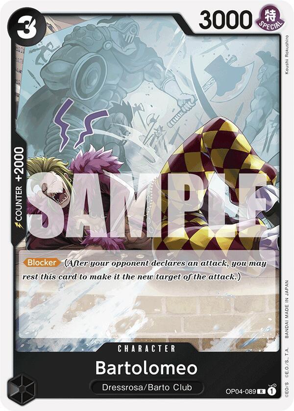 Bartolomeo (Reprint) OP04-089 Rare Premium Booster -The Best- One Piece Foil NM