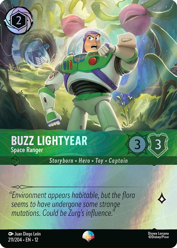 Buzz Lightyear - Space Ranger (Epic) 211/204 Epic Wilds Unknown Lorcana Holo NM