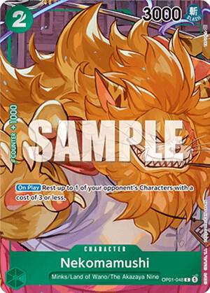 Nekomamushi (Box Topper) OP01-048 Common Romance Dawn One Piece Foil Near Mint