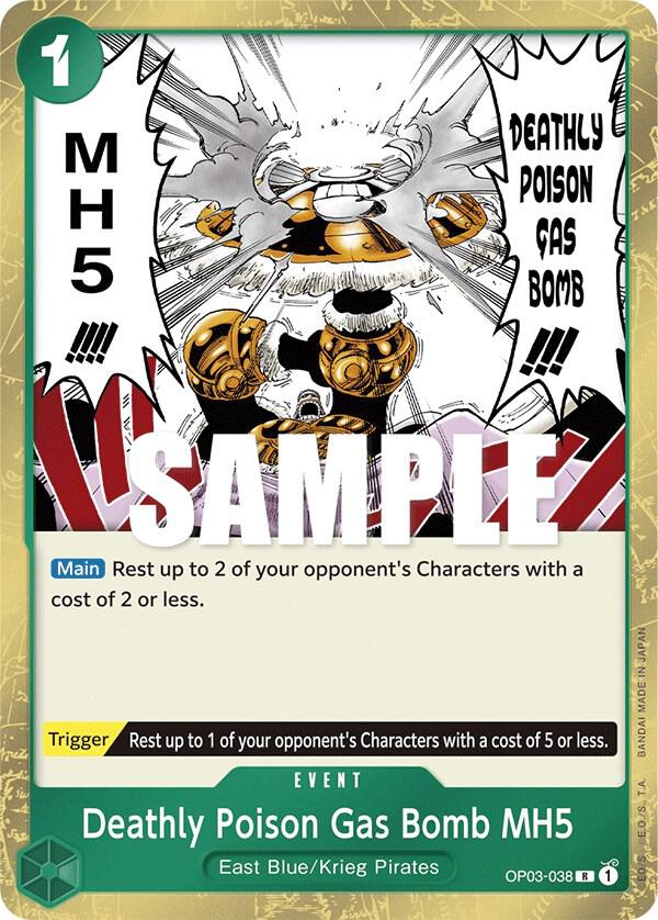 Deathly Poison Gas Bomb MH5 OP03-038 Rare Pillars of Strength One Piece Foil NM