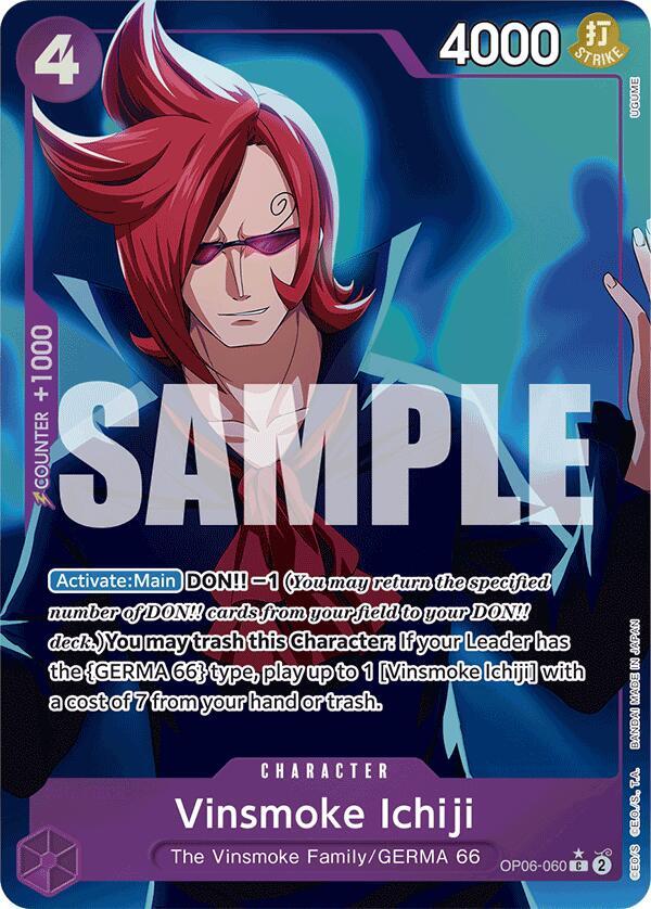 Vinsmoke Ichiji (Full Art) OP06-060 Premium Booster -The Best- One Piece Foil NM