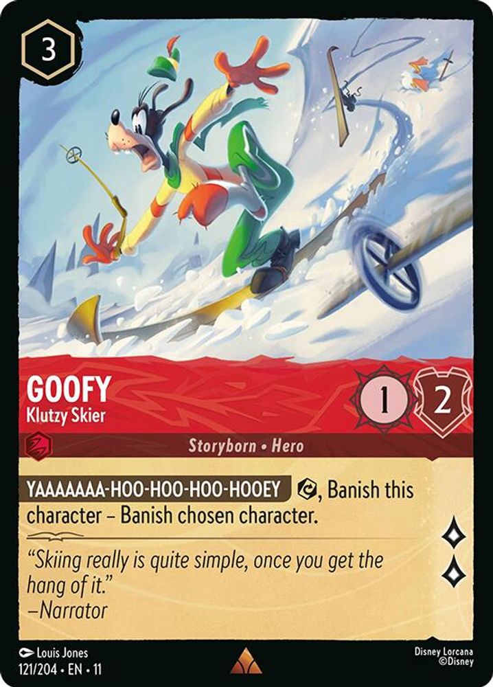 Goofy - Klutzy Skier 121/204 Rare Winterspell Lorcana Near Mint