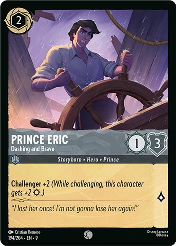 Prince Eric - Dashing and Brave 194/204 Common Fabled Lorcana Near Mint
