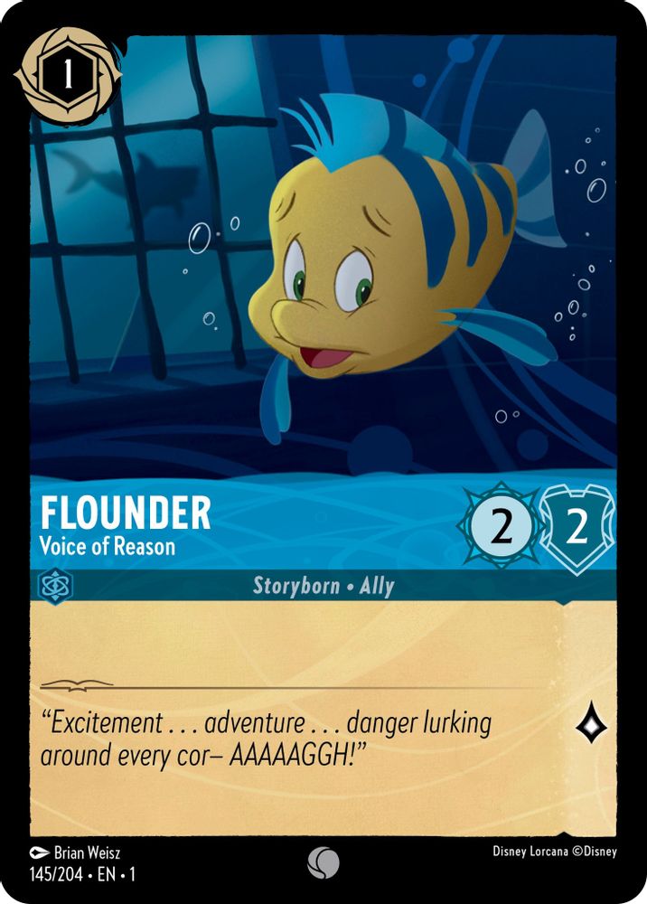 Flounder - Voice of Reason 145/204 Common The First Chapter Lorcana Near Mint