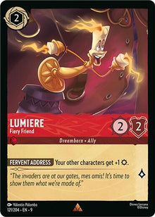 Lumiere - Fiery Friend 121/204 Rare Fabled Lorcana Near Mint